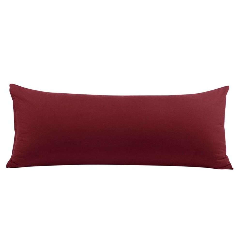 Body Pillowcase with Zipper Closure Microfiber 20"x48" Burgundy